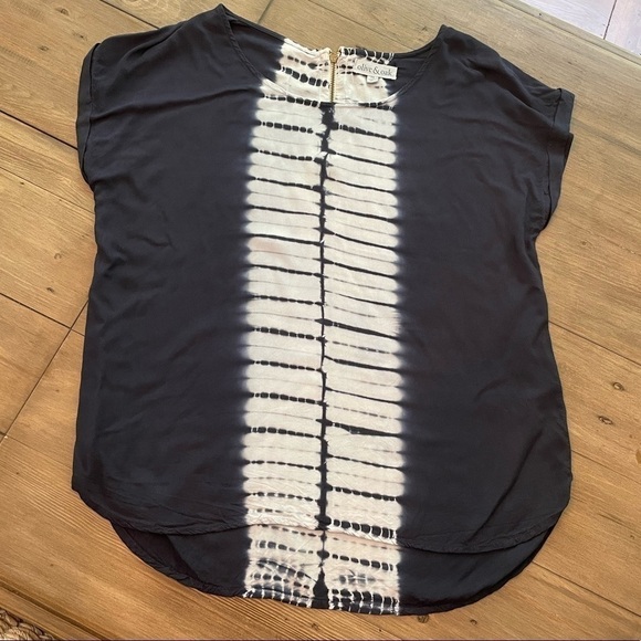 𝅺OLIVE & Oak tie dye navy tunic/top - Picture 1 of 7